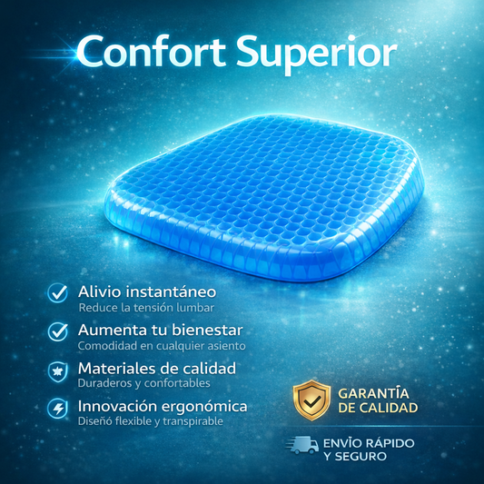 COJÍN DE GEL FLEXIBLE 🪑💙